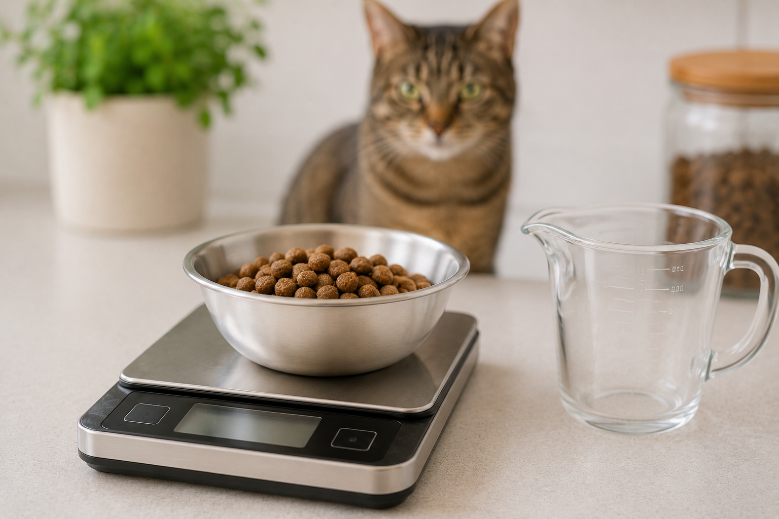 Hund oder Katze hat ständig Hunger: Tagesration abwiegen und Snacks mitrechnen